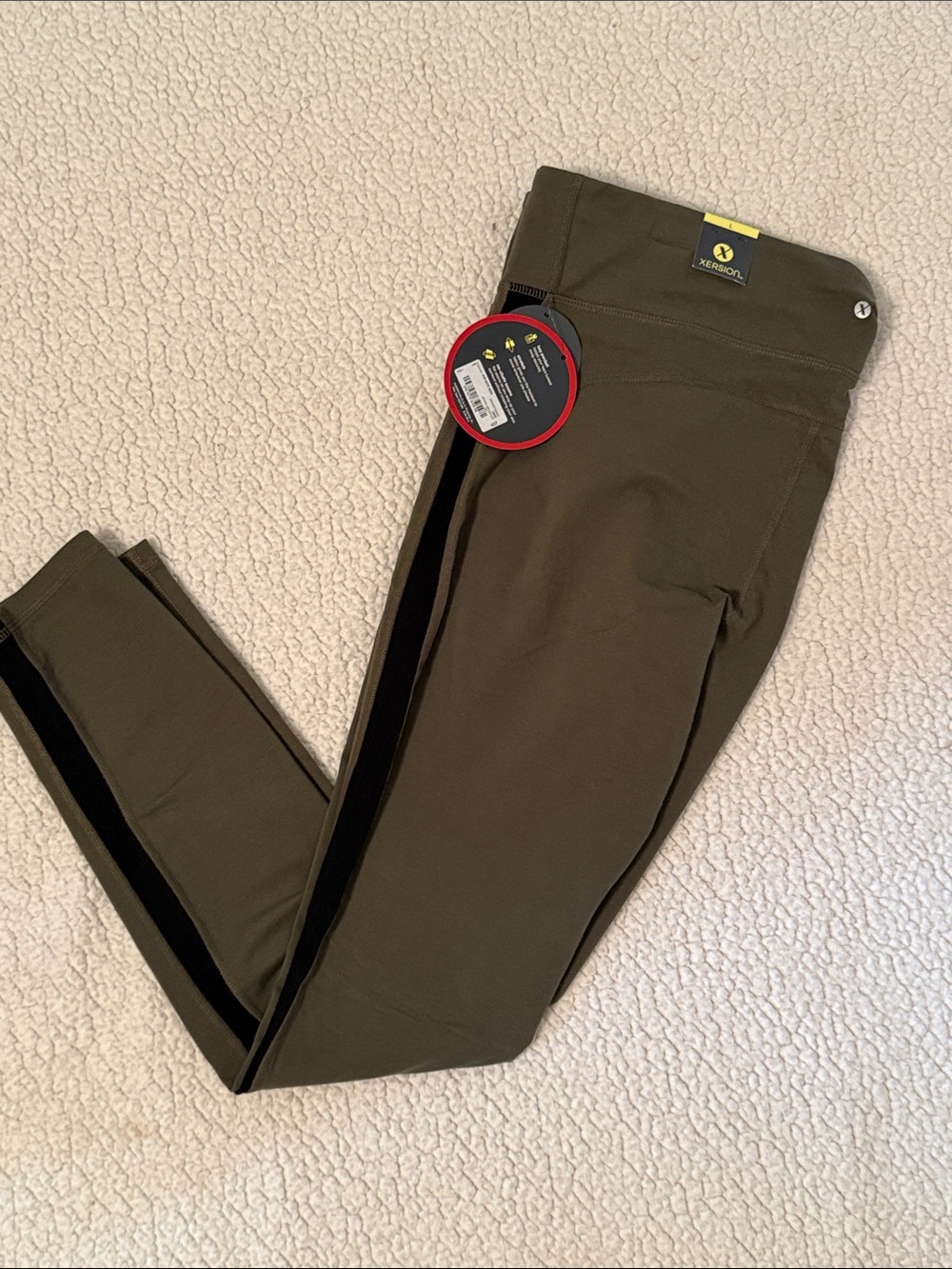 NWT Xersion High Waisted Leggings Olive Green Large